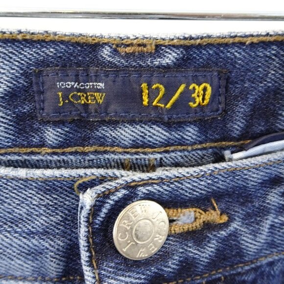 J CREW Button Fly Straight Jeans Size 12/30 100% Cotton Made in USA Casual - Picture 4 of 6